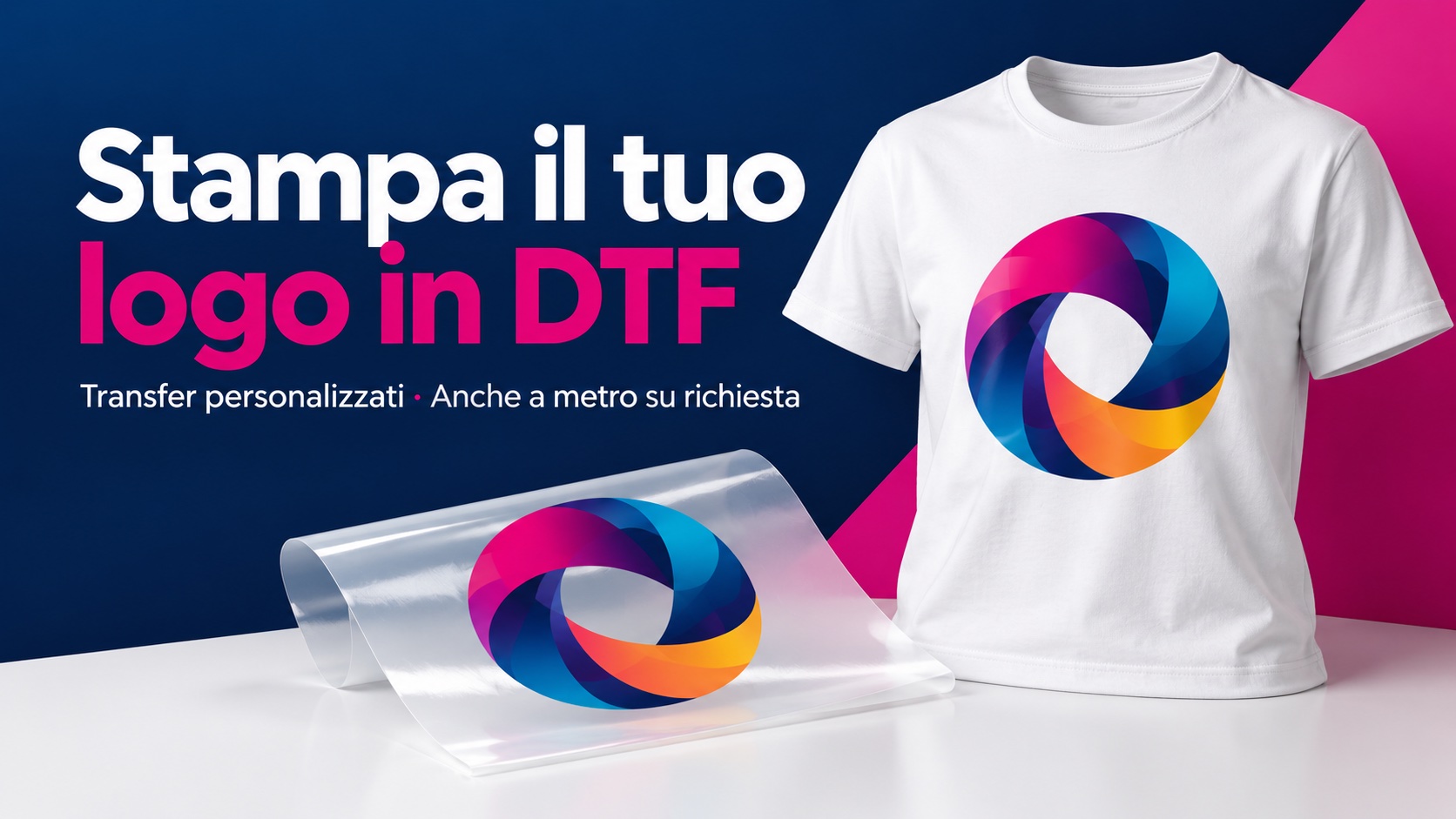 Stampa il tuo logo in DTF: esempio grafico illustrativo